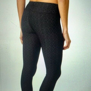 Prana Misty Leggings: Black Jacquard XS